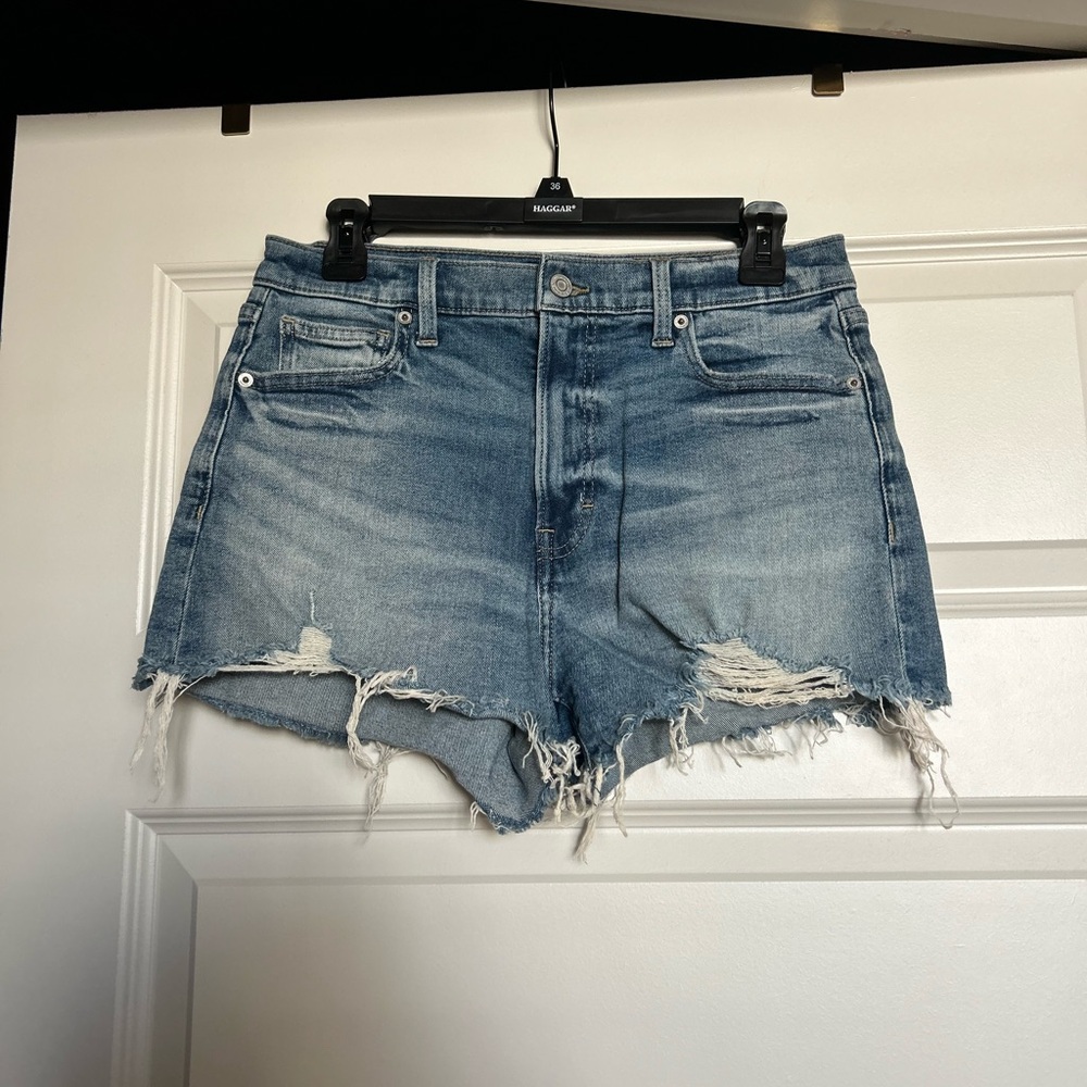 Lucky Brand Blue Jean Shorts Distressed Cut-Off Style